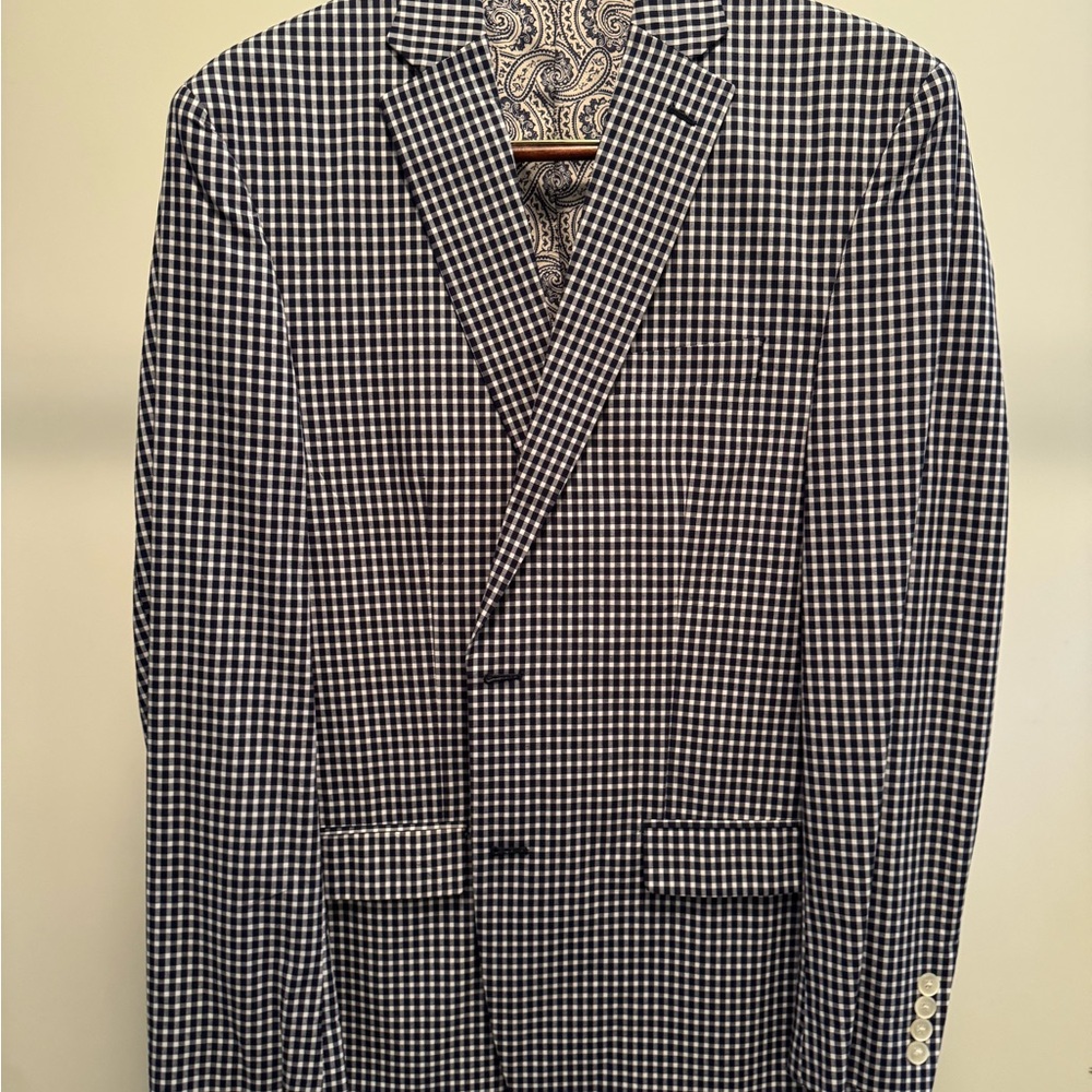 Ralph Lauren Gingham Sport Coat 40L EUC